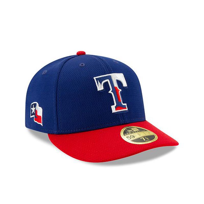 MLB Texas Rangers Batting Practice Low Profile 59Fifty Fitted (UPV6357) - Blue New Era Caps